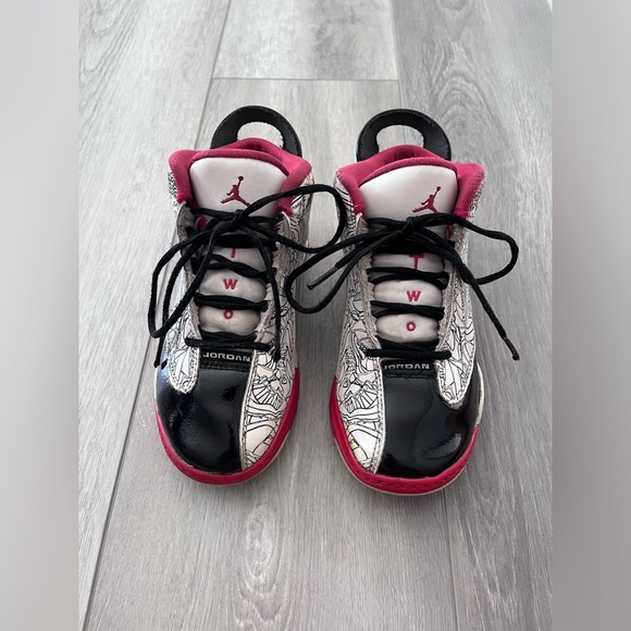 Nike Air Jordan Dub Zero White Red Black Bred Basketball Shoes - Picture 1 of 5